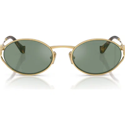 Miu Miu 54mm Oval Sunglasses In Green