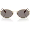 Miu Miu 54mm Oval Sunglasses In Metallic
