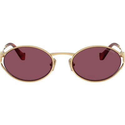 Miu Miu 54mm Oval Sunglasses In Pink