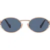 Miu Miu 54mm Oval Sunglasses In Pink Gold