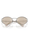Miu Miu 54mm Oval Sunglasses In Silver