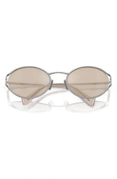 Miu Miu 54mm Oval Sunglasses In Silver
