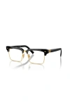 Miu Miu 54mm Rectangle Optical Glasses In Black