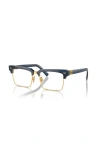 Miu Miu 54mm Rectangle Optical Glasses In Blue