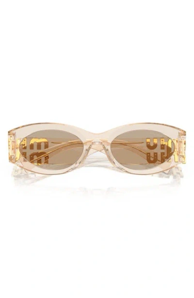 Miu Miu 54mm Rectangular Sunglasse In Dark Brown