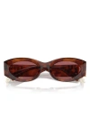 Miu Miu 54mm Rectangular Sunglasse In Dark Violet