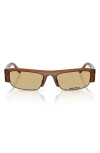 Miu Miu 54mm Rectangular Sunglasses In Brown