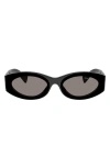 Miu Miu 54mm Rectangular Sunglasses In Black