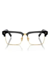 Miu Miu 54mm Square Blue Light Blocking Glasses In Black