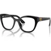 Miu Miu 52mm Square Optical Glasses In Black