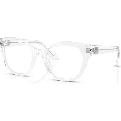 Miu Miu 54mm Square Optical Glasses In Purple