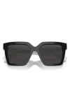 Miu Miu Square Sunglasses, 54mm In Black