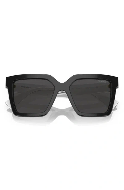 Miu Miu Square Sunglasses, 54mm In Black