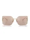 Miu Miu Eyewear Rectangular Frame Sunglasses In Pink