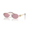 Miu Miu Metal Oval Sunglasses