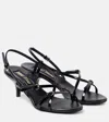 Miu Miu Miumiu Women Patent Leather Sandals With Buckles In Black
