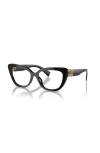 Miu Miu 55mm Cat Eye Optical Glasses In Black