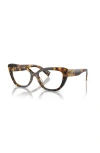 Miu Miu 55mm Cat Eye Optical Glasses In Brown