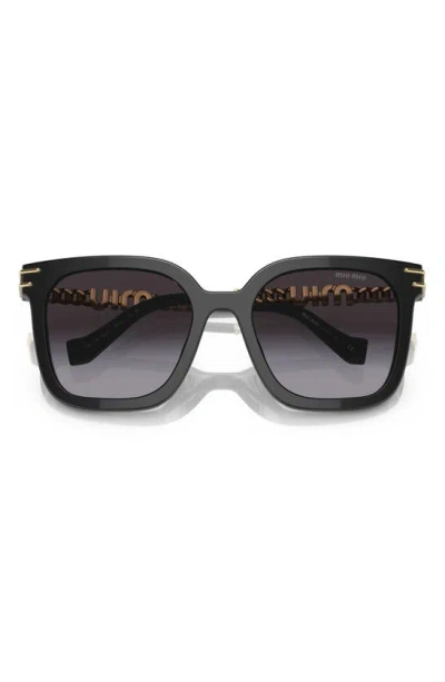 Miu Miu 55mm Gradient Pillow Sunglasses In Black