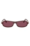 Miu Miu 0mu B10su Rectangular Acetate Sunglasses In Brown