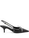 Miu Miu Nappa Leather Slingback Pumps In Multi
