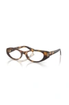 Miu Miu 55mm Oval Optical Glasses In Brown
