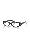 Miu Miu 55mm Oval Optical Glasses In Pattern