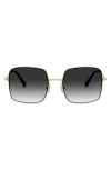 Miu Miu 56mm Gradient Rectangular Sunglasses In Antique Gold/grey Gradient
