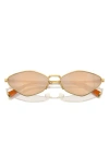 Miu Miu Womens Gold Mu 56zs Irregular-shape Metal Sunglasses