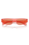 Miu Miu 56mm Irregular Sunglasses In Red/orange Solid