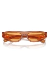 Miu Miu Logo Acetate Oval Sunglasses In Yellow
