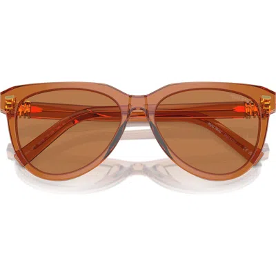 Miu Miu 56mm Phantos Sunglasses In Brown