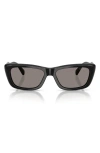 Miu Miu 56mm Rectangular Sunglasses In Black