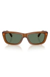 Miu Miu 56mm Rectangular Sunglasses In Brown