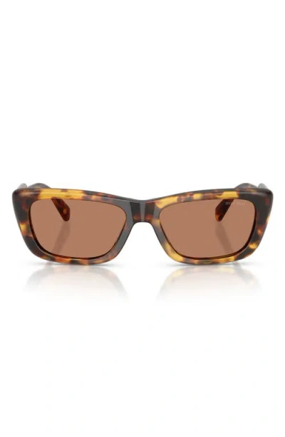 Miu Miu 56mm Rectangular Sunglasses In Pattern