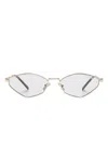 Miu Miu 56zs Geometric-frame Sunglasses In Gold