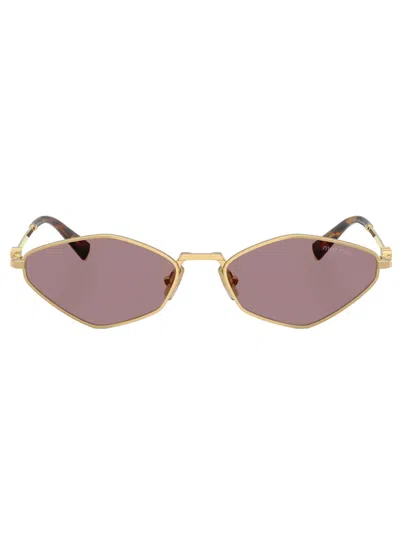 Miu Miu Woman Sunglass Mu 56zs In Brown