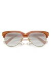 Miu Miu 57mm Gradient Pilot Sunglasses In Caramel