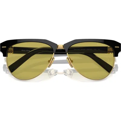 Miu Miu Sunglasses Model 0mu 09zs Cat Eye In Green