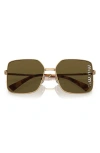 Miu Miu Cut-out Logo Metal & Plastic Butterfly Sunglasses In Antique Copper