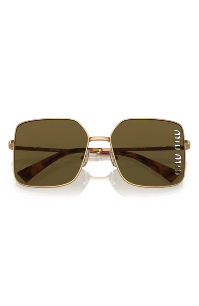 Miu Miu Cut-out Logo Metal & Plastic Butterfly Sunglasses In Antiq Cop