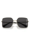 Miu Miu Square Sunglasses, 60mm In Pale Gold