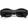 Miu Miu 61mm Oval Sunglasses In Black