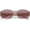 Miu Miu 61mm Oval Sunglasses In Brown