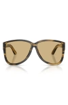 Miu Miu 61mm Oversize Pilot Sunglasses In Brown