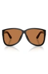 Miu Miu 61mm Pilot Sunglasses In Black