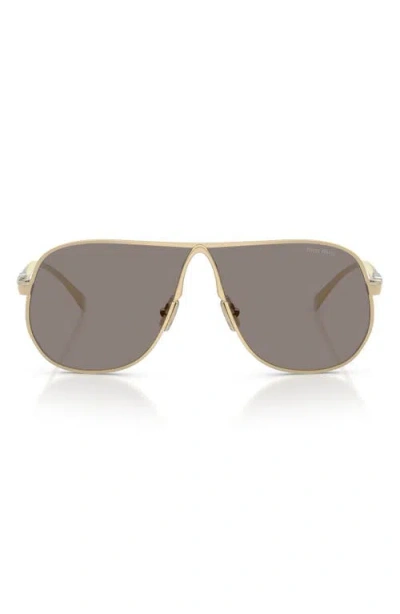 Miu Miu 66mm Oversize Pilot Sunglasses In Gold