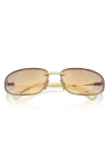 Miu Miu 69mm Oversize Oval Sunglasses In Gold