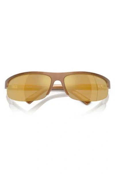 Miu Miu A02s Semi-rimless Oval Plastic Sunglasses In Beige