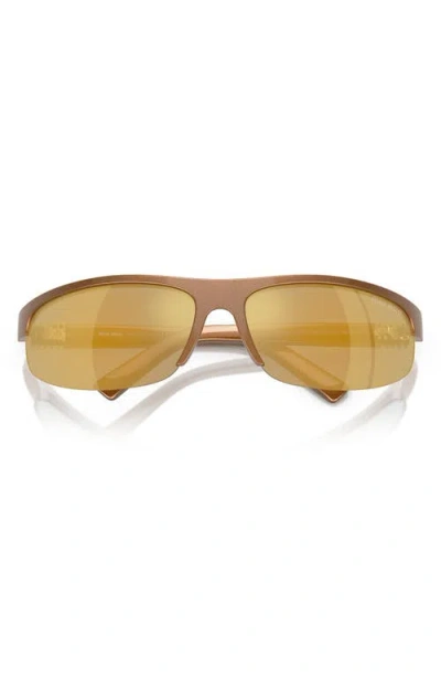 Miu Miu A02s Semi-rimless Oval Plastic Sunglasses In Beige